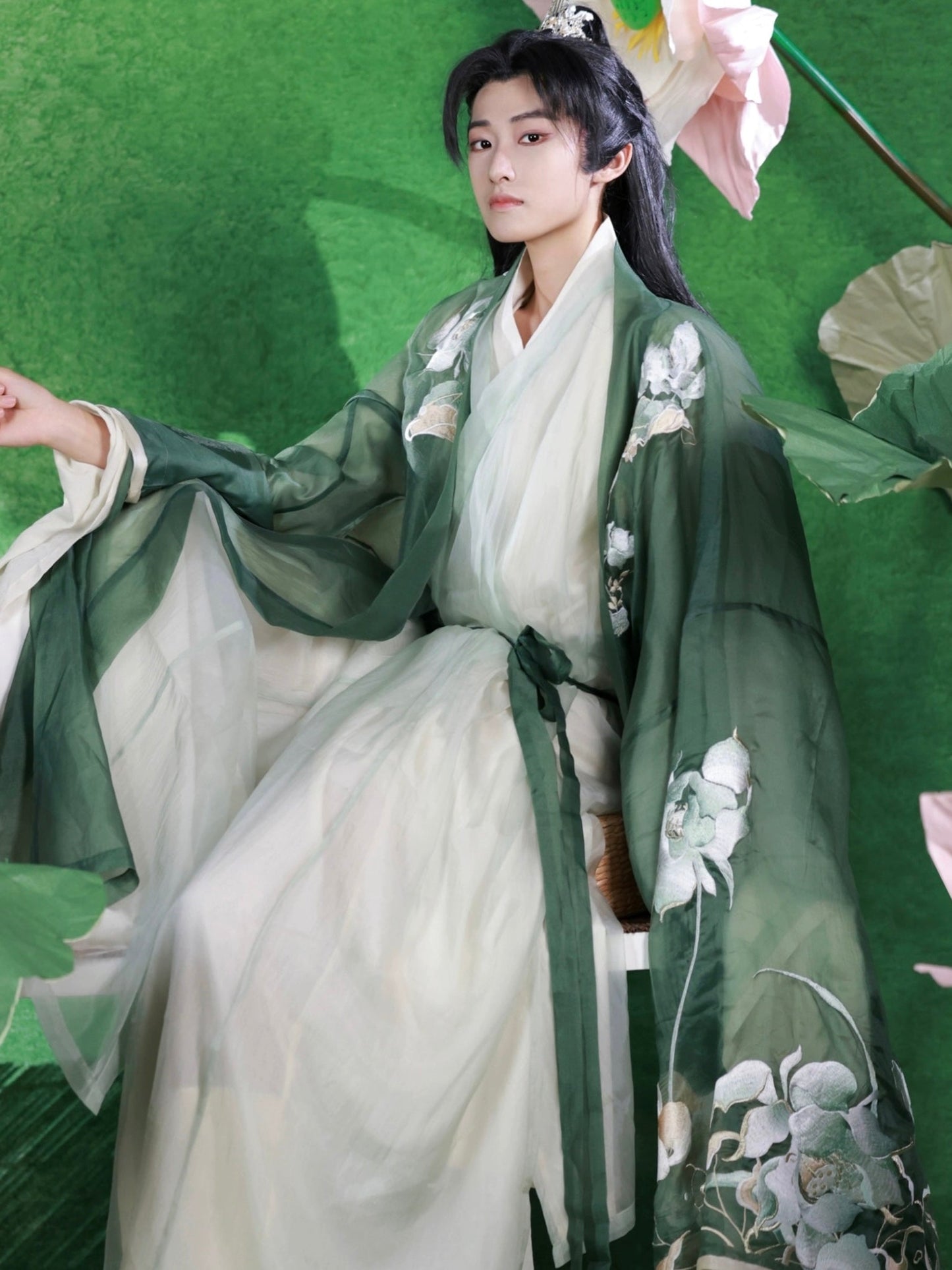 Wei Jin Xianxia Style Qiyao Ruqun - Jade Lotus 玉莲