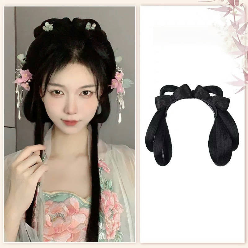Emily - Ancient Chinese Hair Bun, Headband, and Extensions