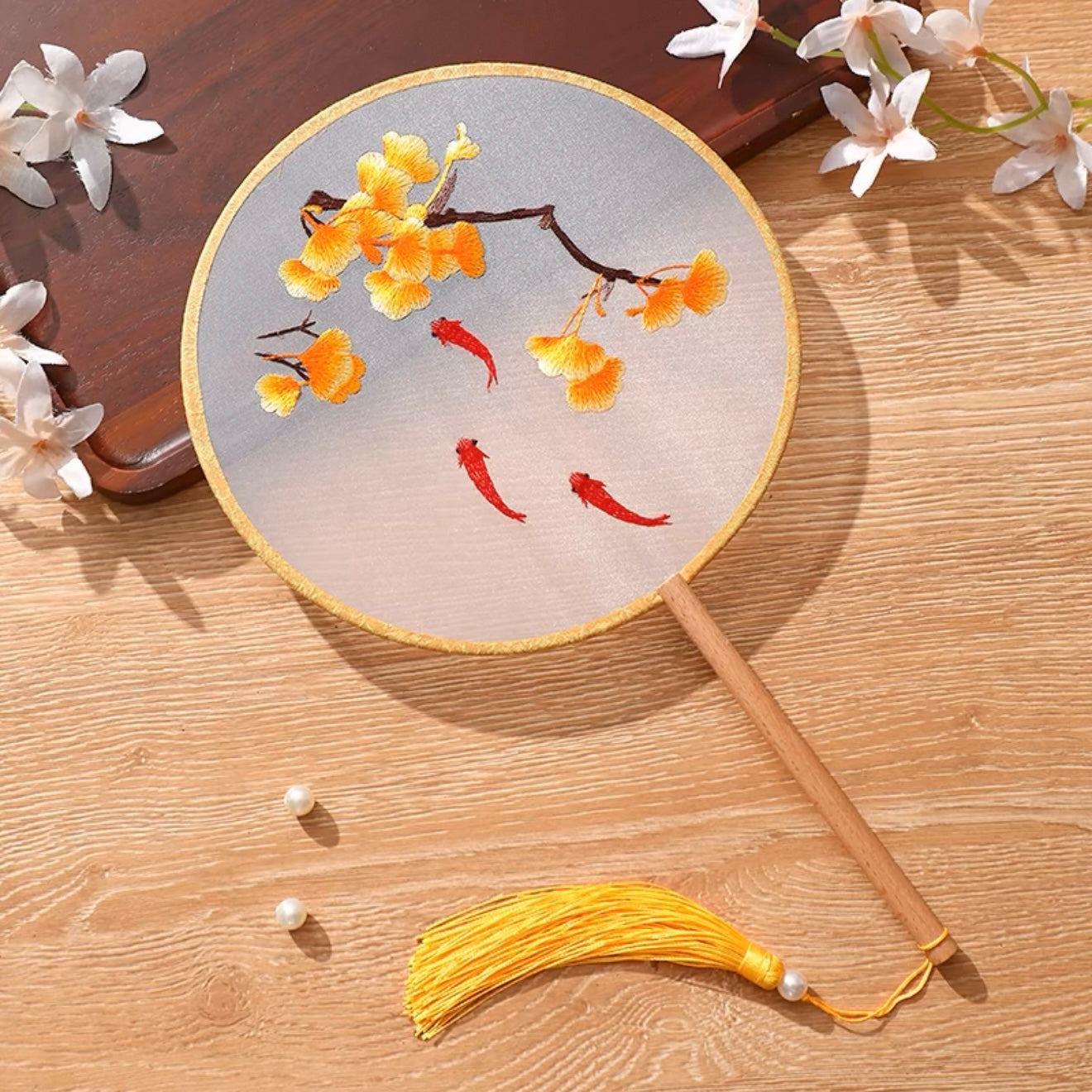 Apricot Hand Fan