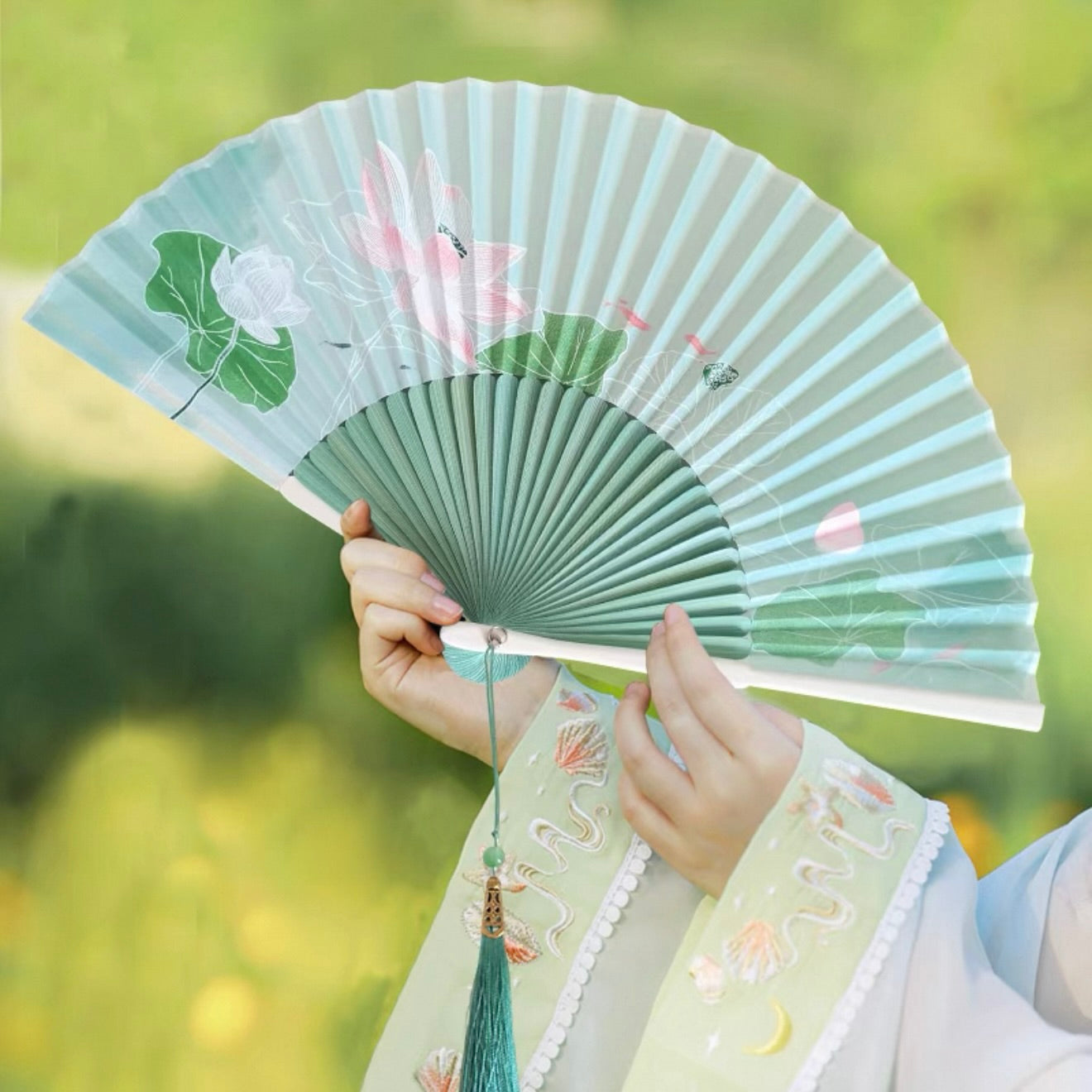 Lotus Folding Fan