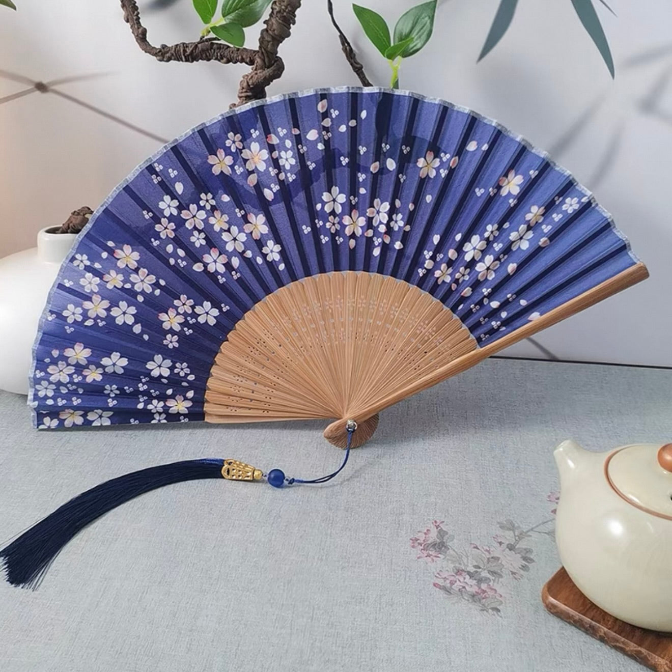 Japanese Garden Folding Fan