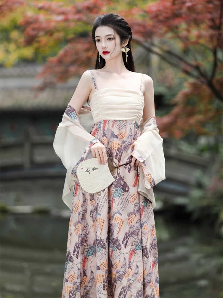 Artsy Modern Tang Style Hanfu Dress
