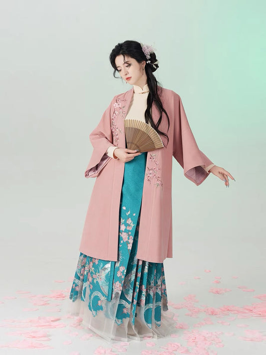 Sakura Notes Modern Ming Style Mamian Skirt Hanfu