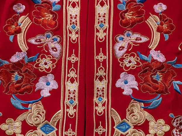 Ming Dynasty Hanfu, Robe, Bridal, Mamianqun, Qixi