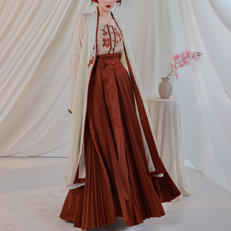 Scarlet Lamp 赤玉盏 - New Chinese Style Song Dynasty Hanfu (Preorder)