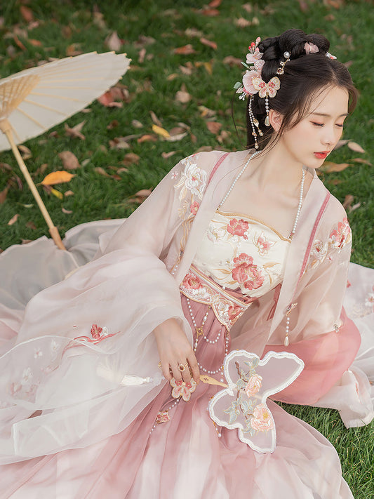 Ruofu 若芙蕖 - Tang Dynasty Style Hanfu Dress Heziqun