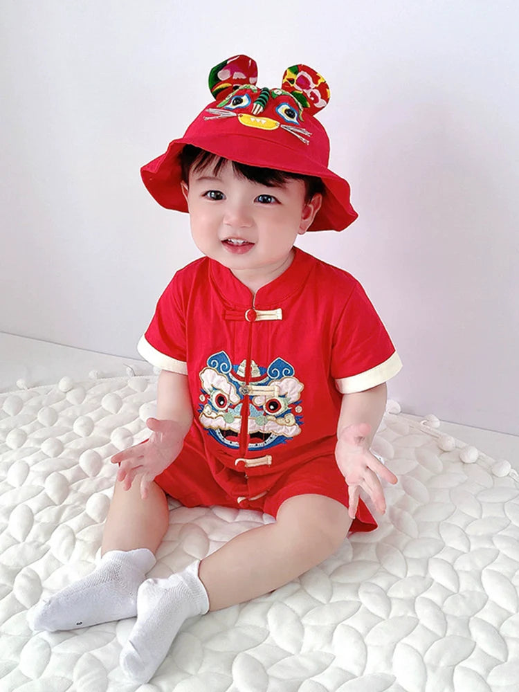 Lion Head - Chinese New Year Festival Baby Onesies for Boys and Girls
