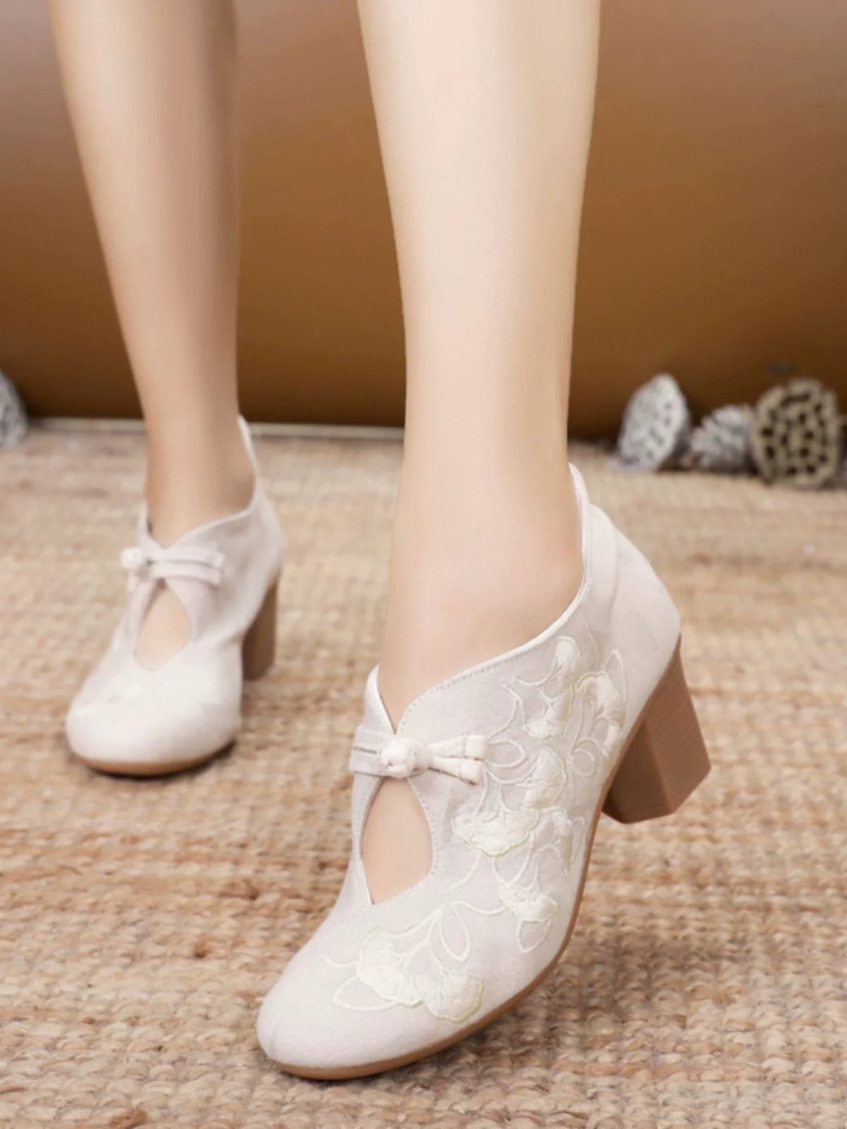Angela - Retro Chinese Style Heels