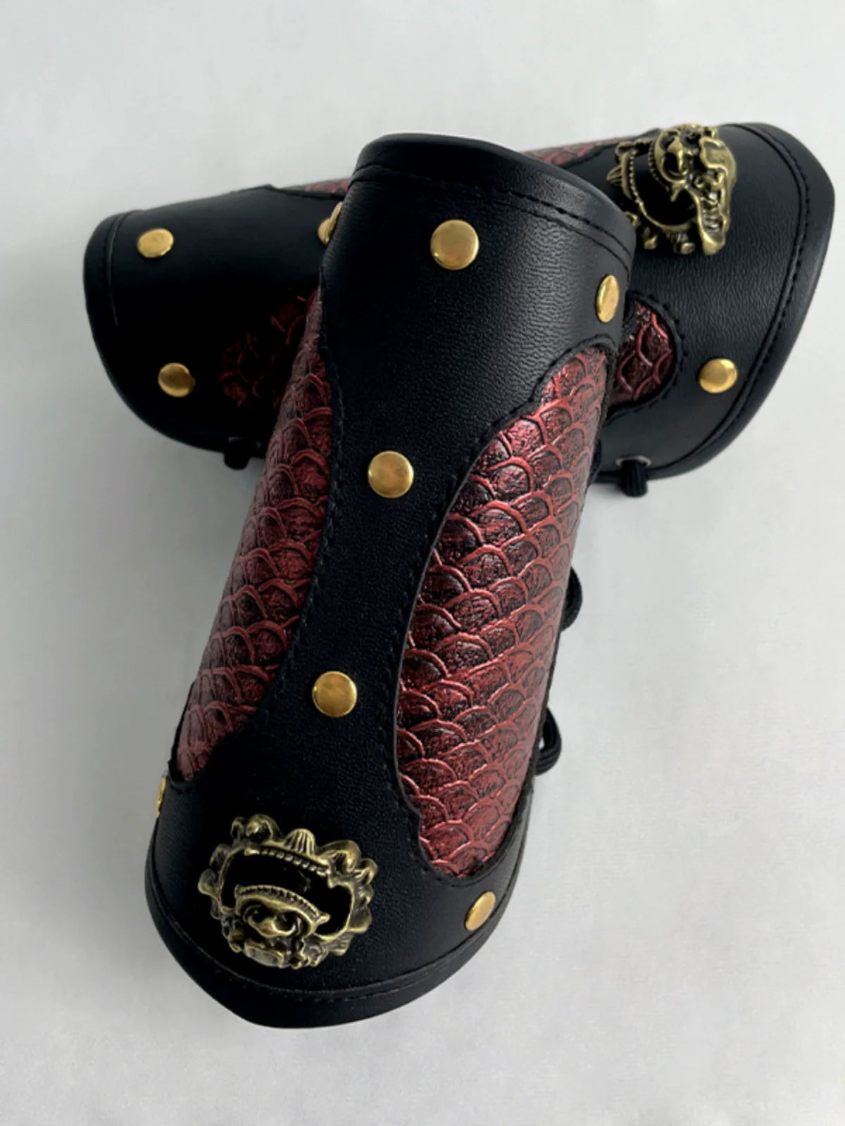 Crimson Lotus Warriors - Wrist Guards for Hanfu