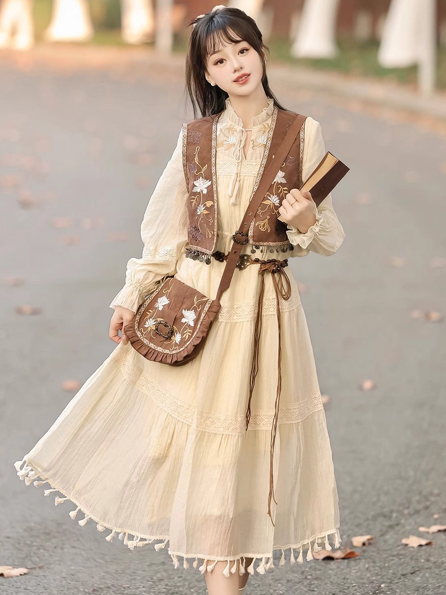 Fengyin Desert  风吟沙漠 - New Chinese Style Modern Hanfu Dress