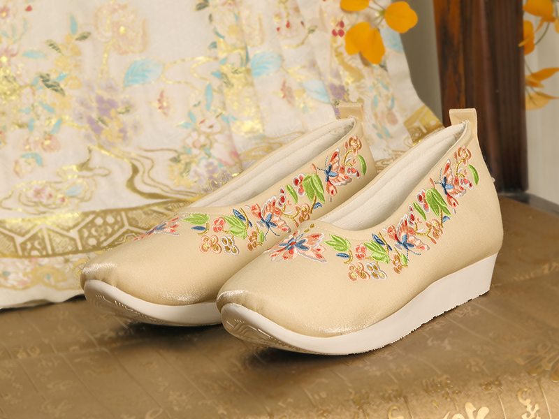 Deep Rose - Traditional Satin Shoes for Hanfu