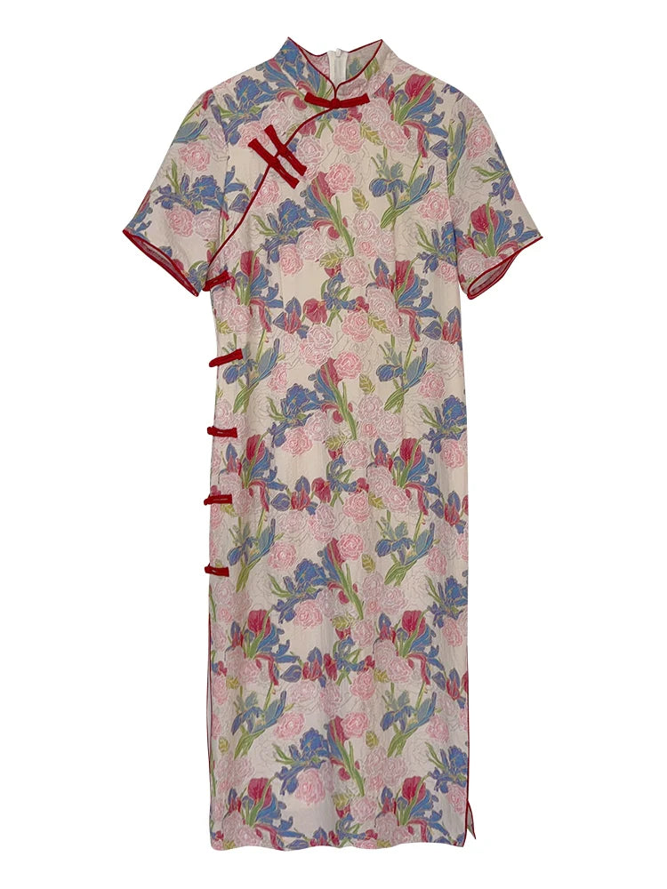 Spring Breeze 十里春风 - New Chinese Style Cheongsam Dress