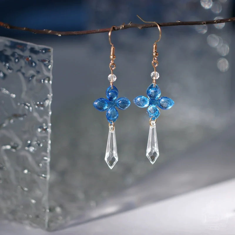 Water Resin Chinese Style Earrings