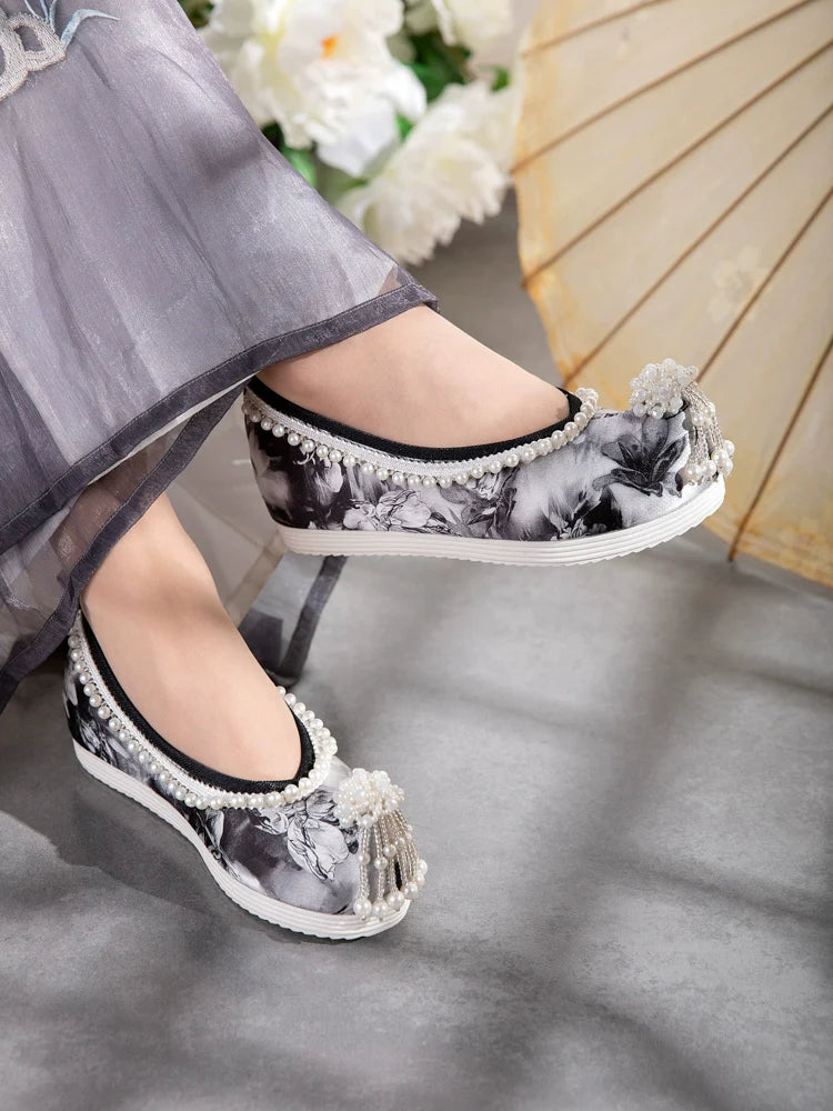 Ink - Printed Chinese Art Shoes