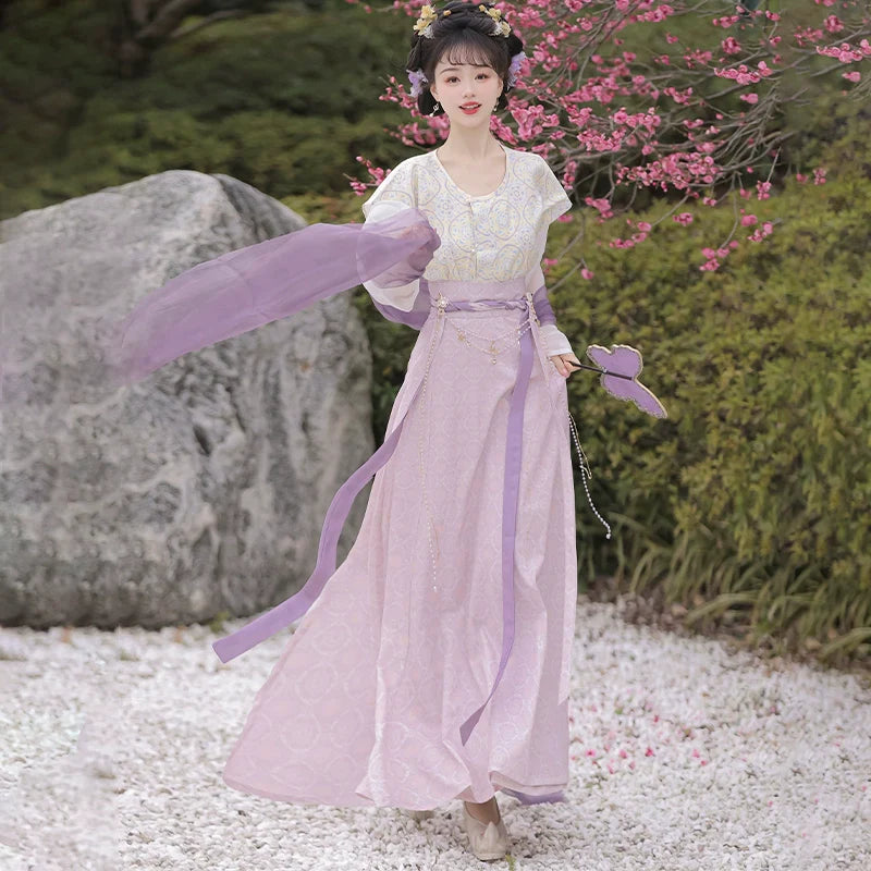 Mirror Flower Ballad 镜花谣 - Tang Dynasty Style Round Collar Qiyao Ruqun