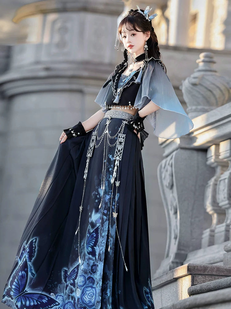 Qi Lolita Dunhuang Flying Fairy Style Costume, Night Assassin