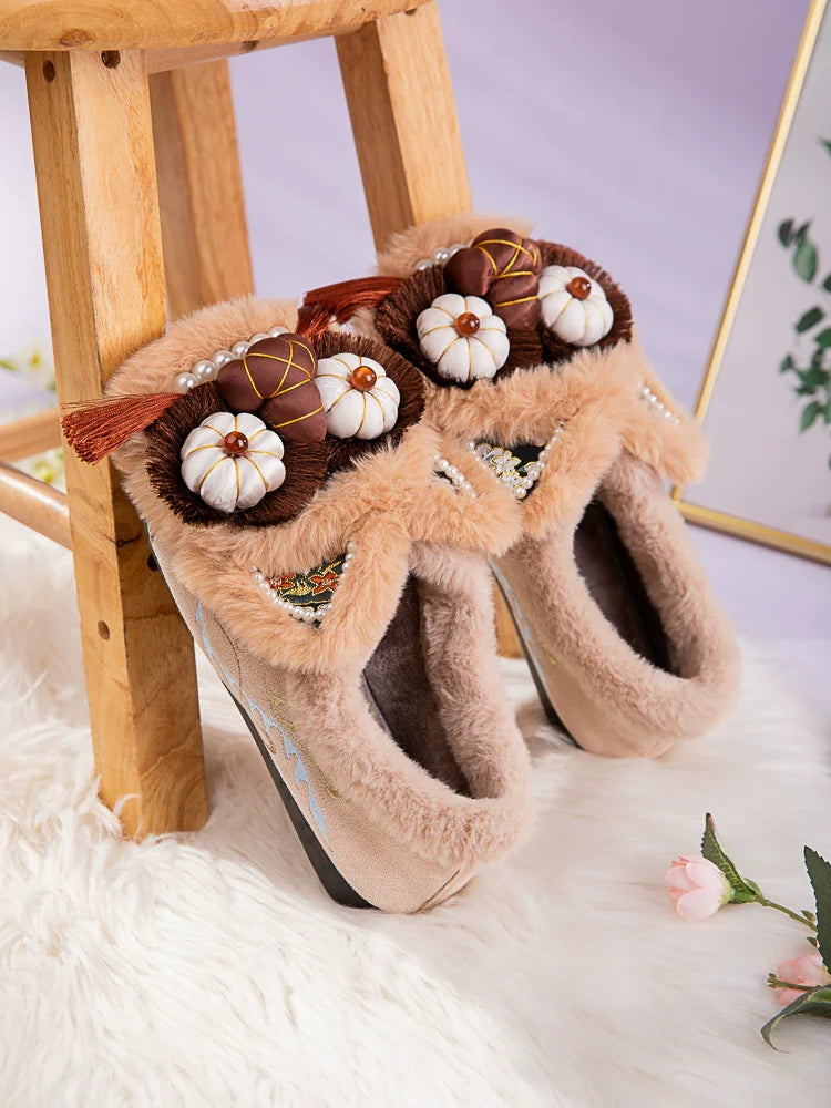 Katherine - Traditional Chinese Lion Furry Shoes
