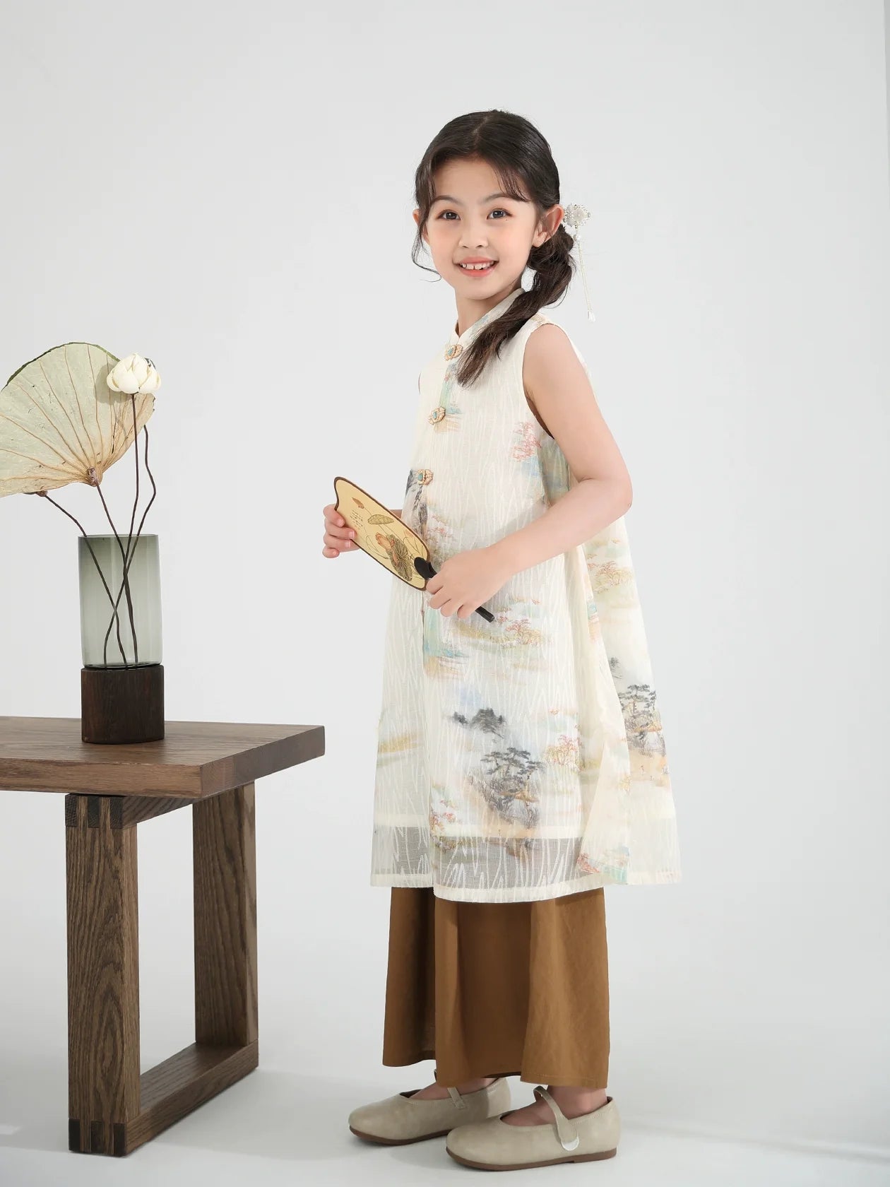 Cedar - New Chinese Style Cheongsam for Girls