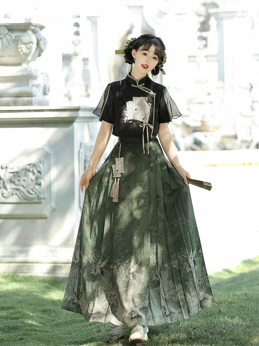 Herbal Medicine 草药 - Modern Ming Dynasty Hanfu Outfit