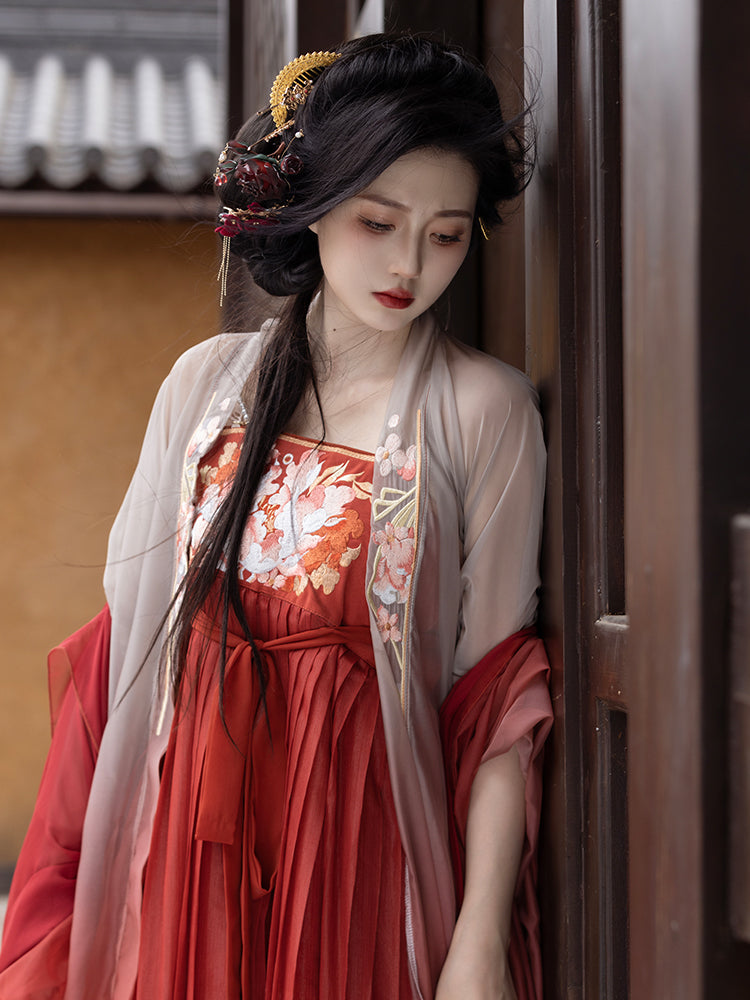 Peony 牡丹国色 - Tang Dynasty Style Hanfu Dress Heziqun