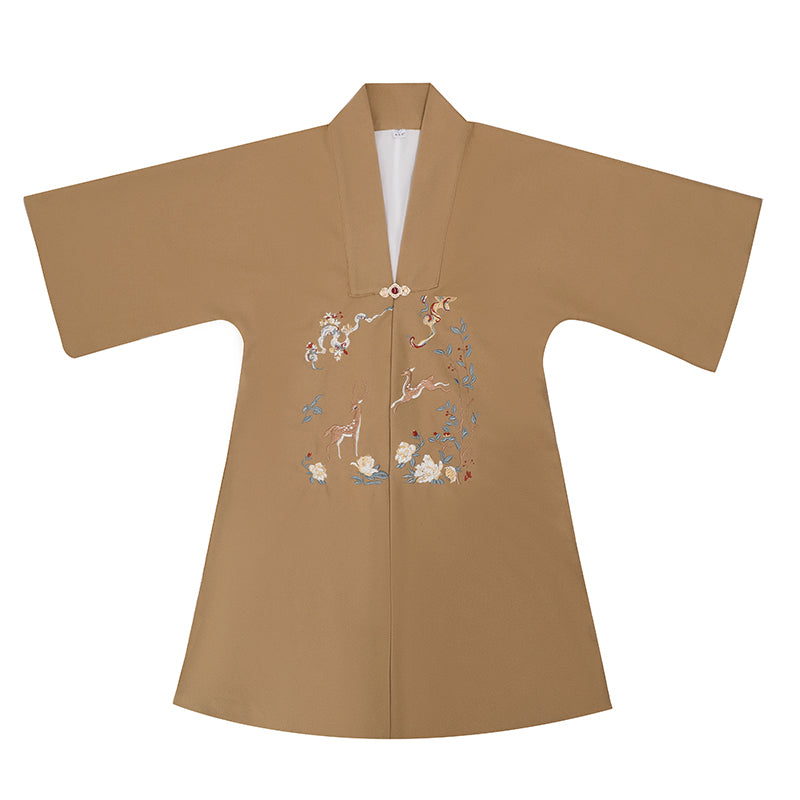 Immortal Deer 富贵神鹿 - Robe & Mamianqun Ming Dynasty Hanfu Set