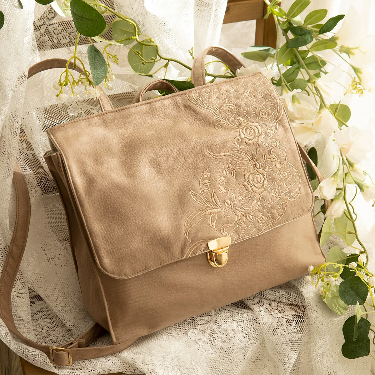 Rose Lily Hanfu Backpack for Women