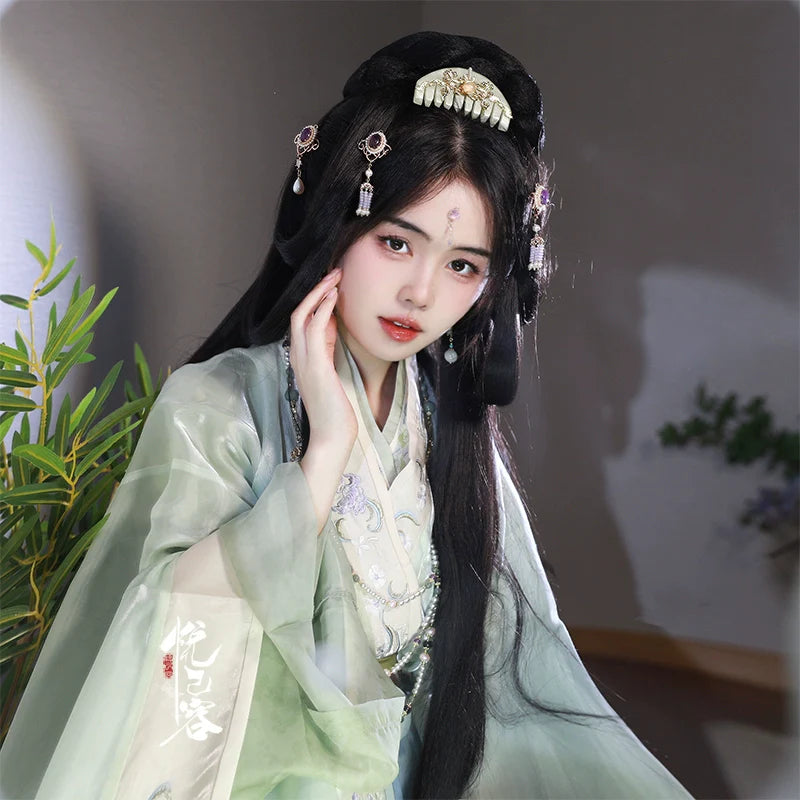 Hanfu Hair Accessories Set: Jade Rinse