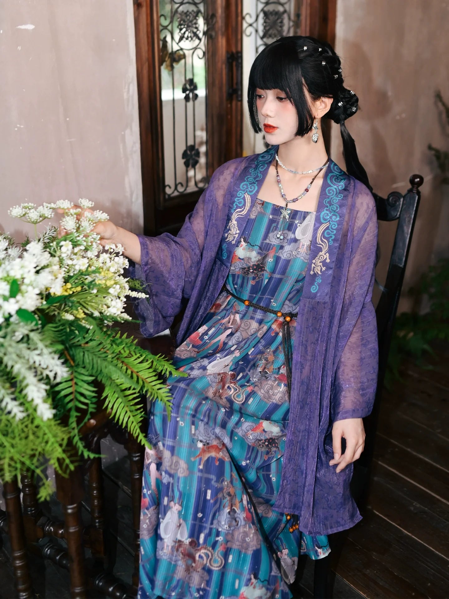 Phantom World 幻世集 - Traditional Chinese Element Printed Slip Dress