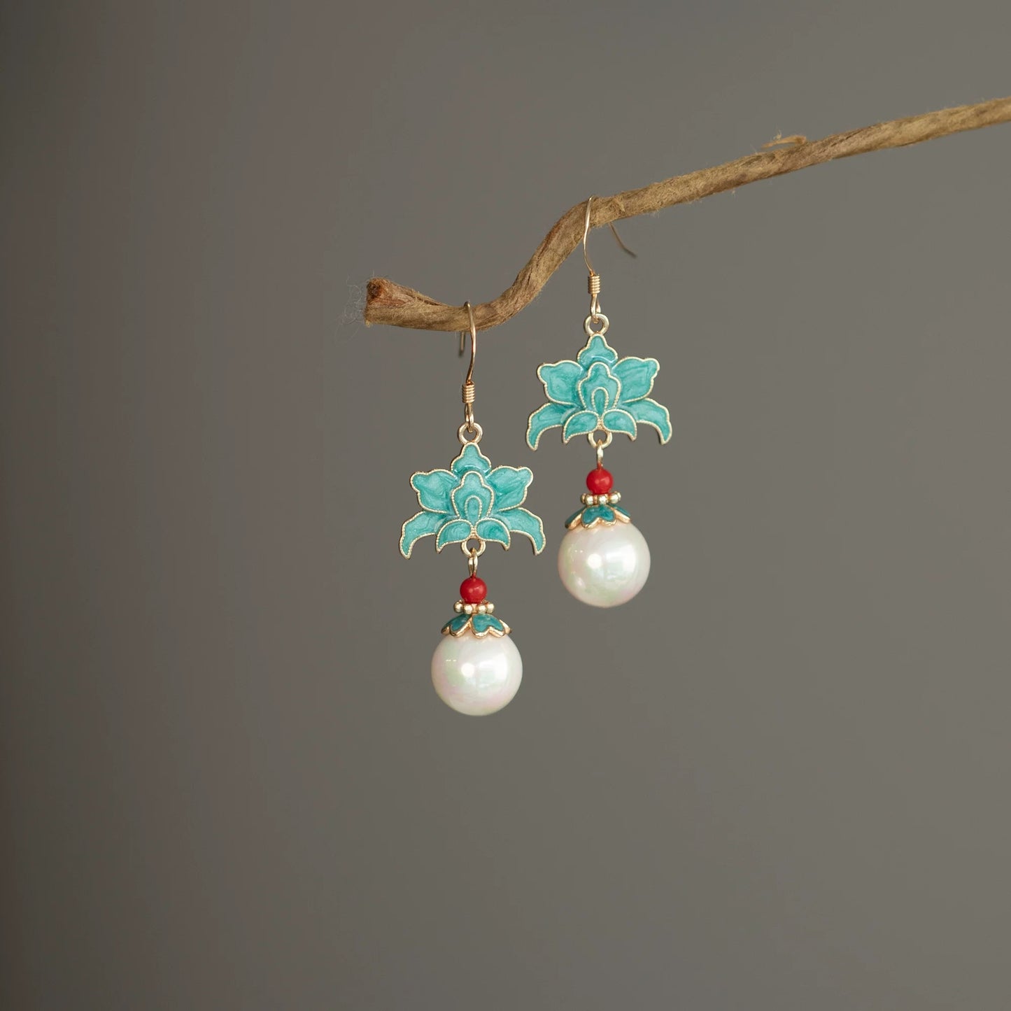 Blooming Pearls Chinese Style Earrings