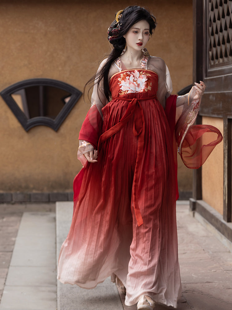 Peony 牡丹国色 - Tang Dynasty Style Hanfu Dress Heziqun