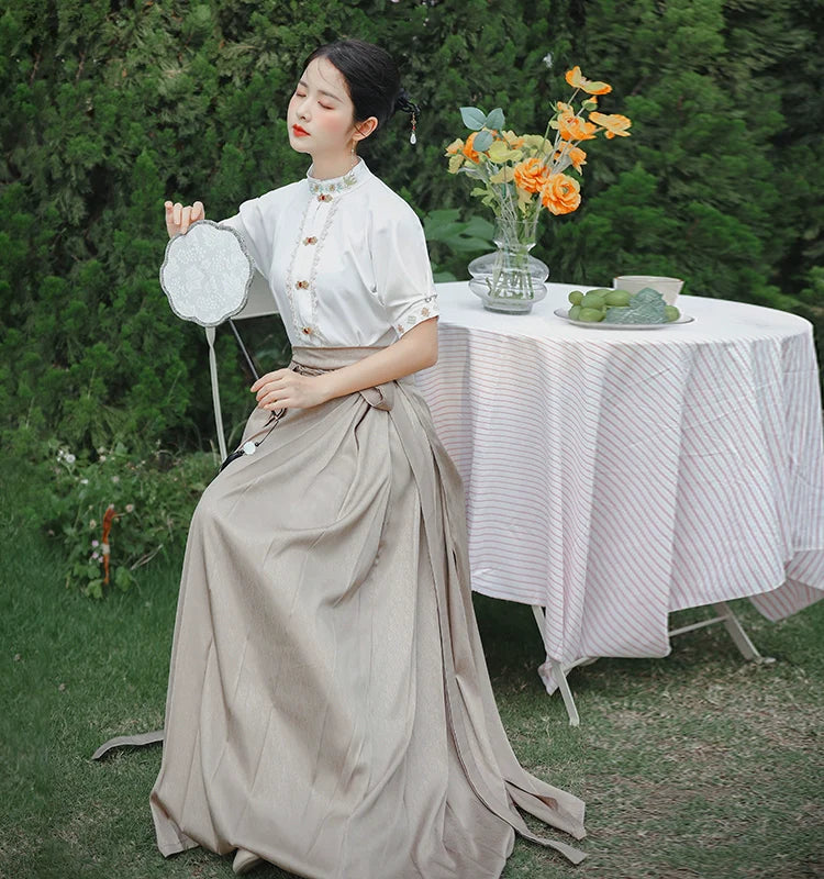 Aileen - New Chinese Style Ming Dynasty Hanfu Matching Set