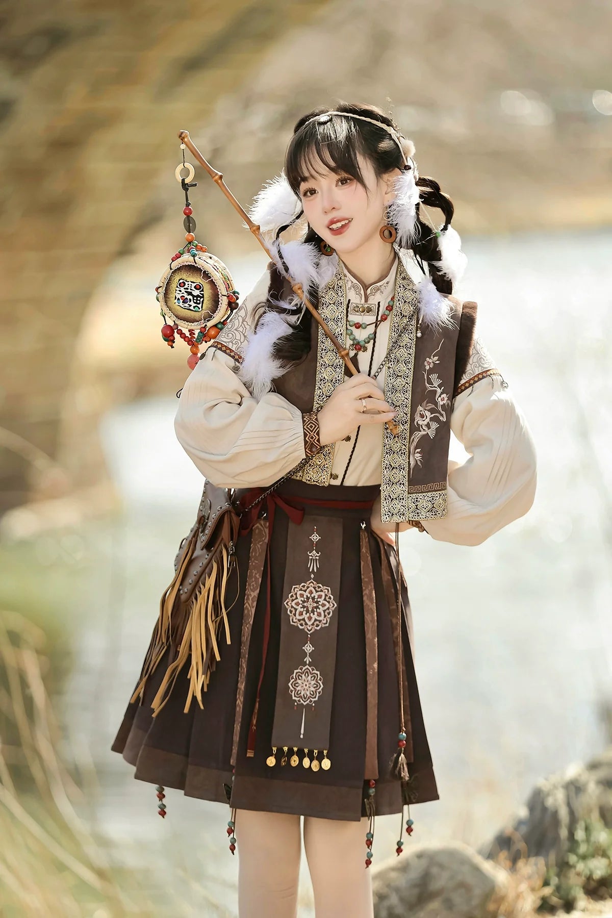 Ming Dynasty Modern Hanfu, Mamianqun, Miyan 弥烟