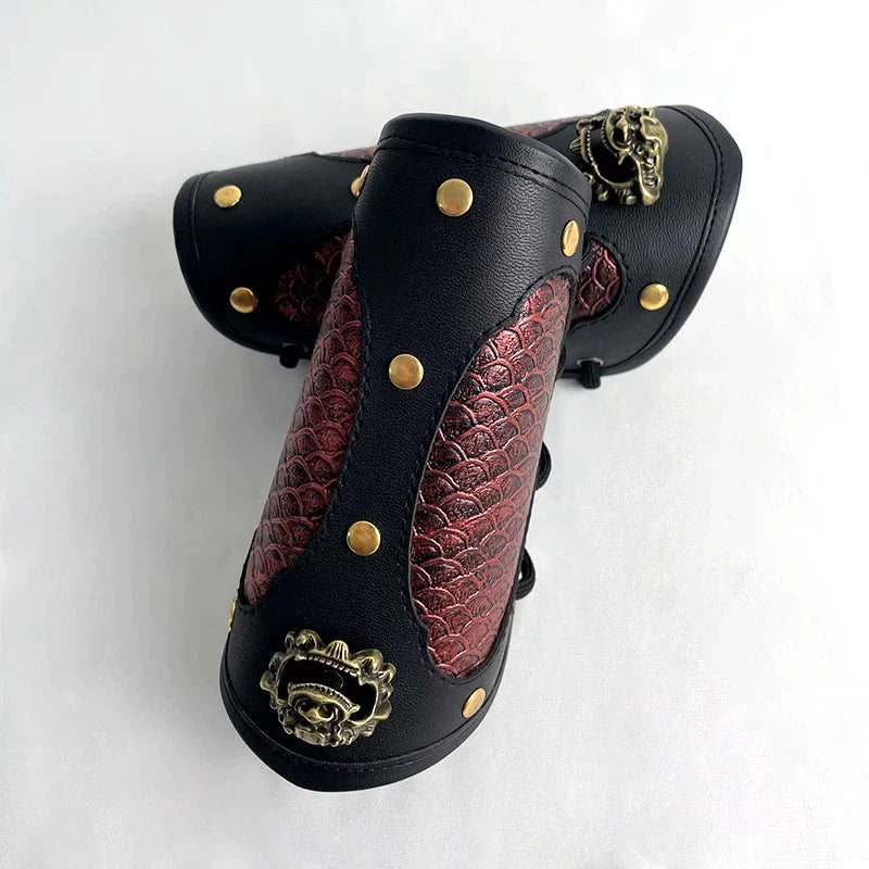 Crimson Lotus Warriors - Wrist Guards for Hanfu