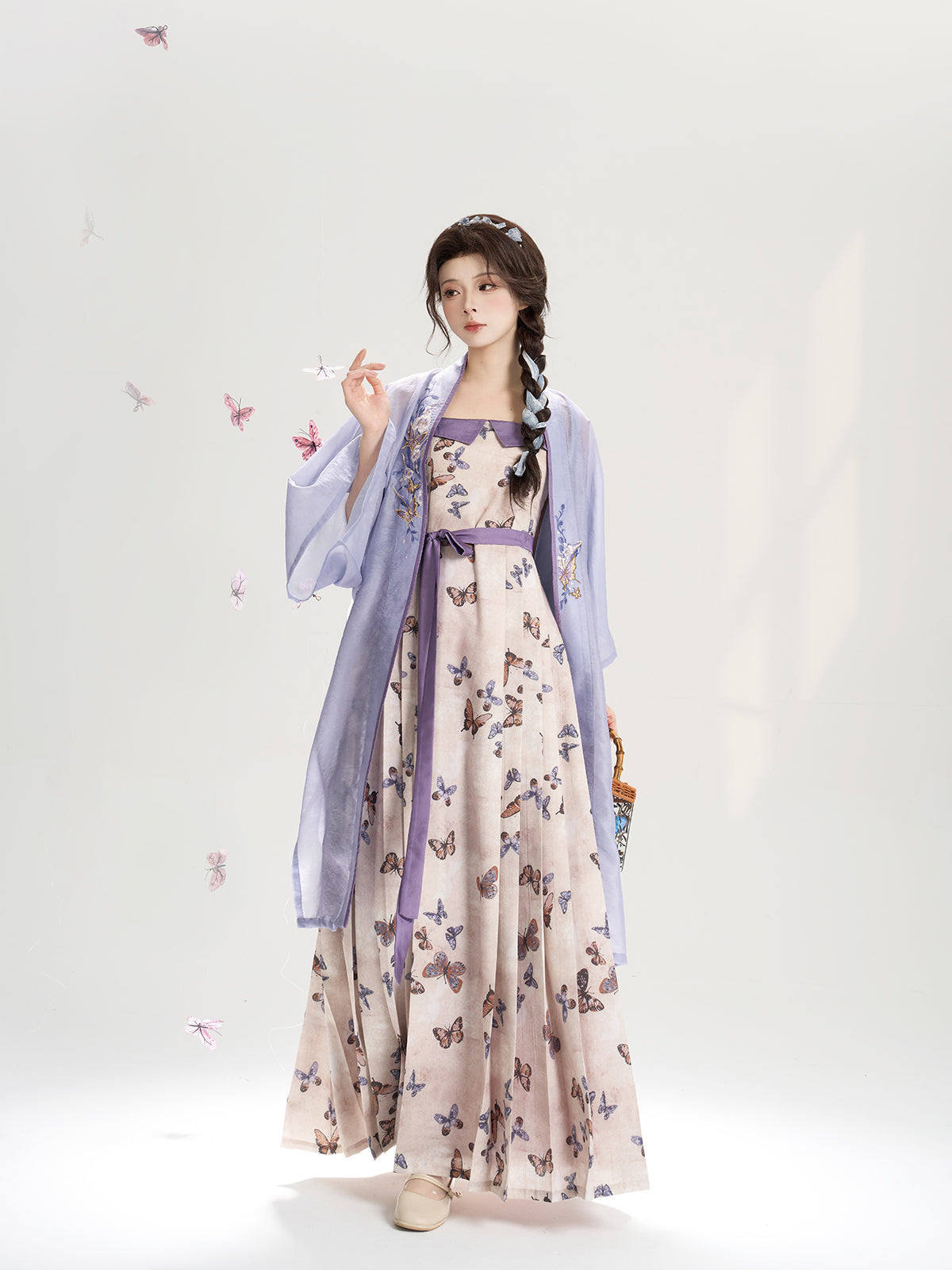 Asks Butterfly 问蝶 - Song Dynasty Modern Hanfu Dress for Spring and Summer (Preorder)