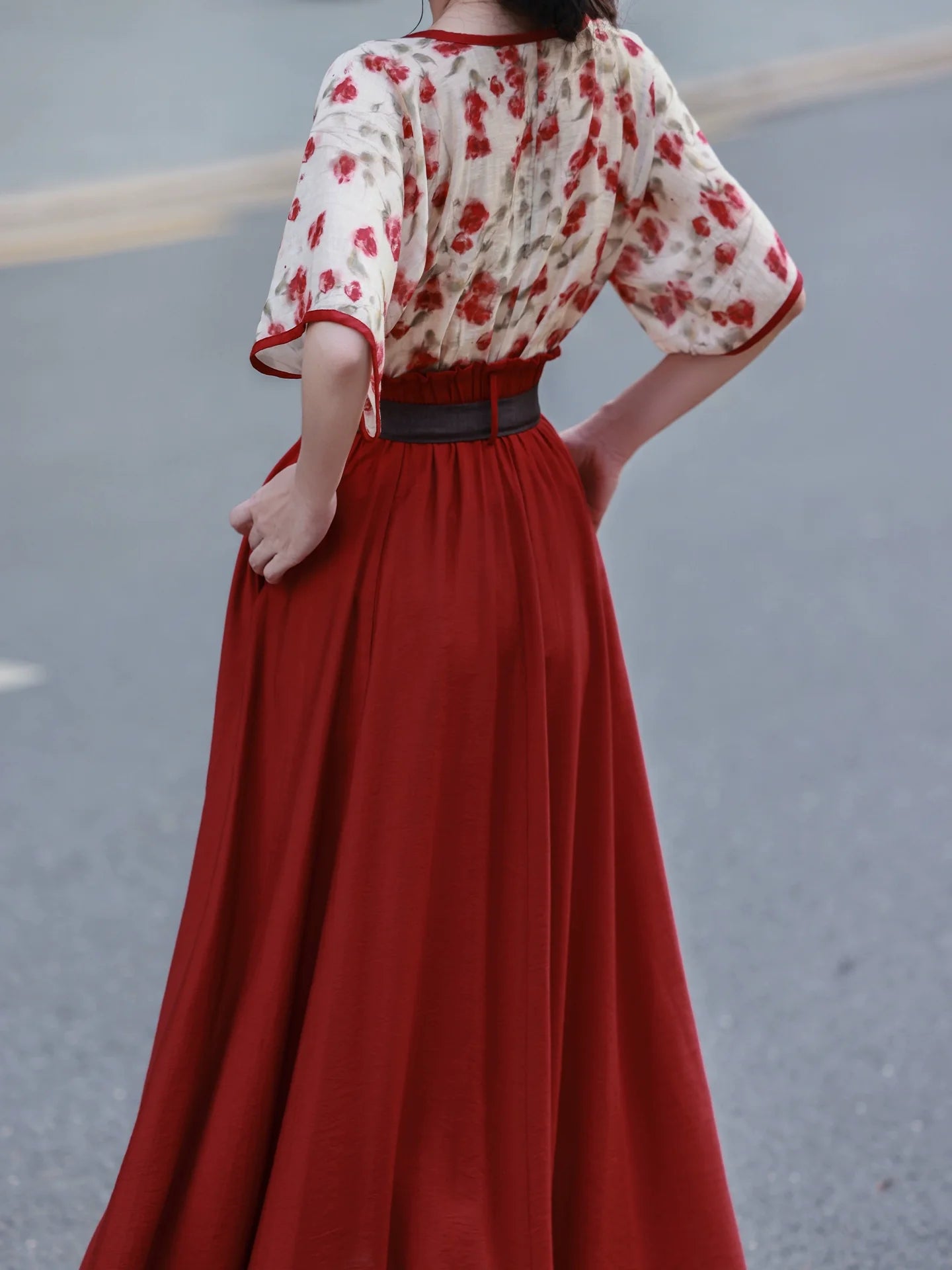Rose Iced Tea 玫瑰冰茶 - Modern Tang Dynasty Hanfu Outfit (Preorder)