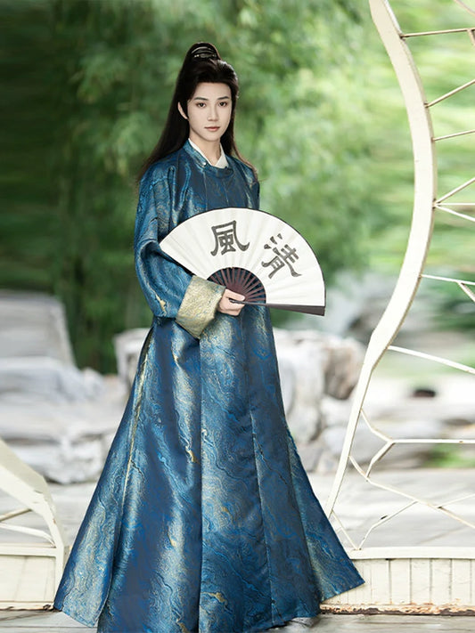 Tang Dynasty Round Collar Robe - Haiyan 海晏