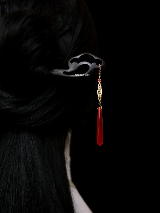 Ebony Hair Stick: Zhuyin