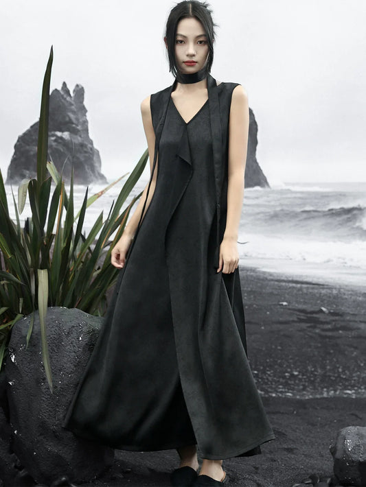 New Chinese Style Satin Dress: Twilight