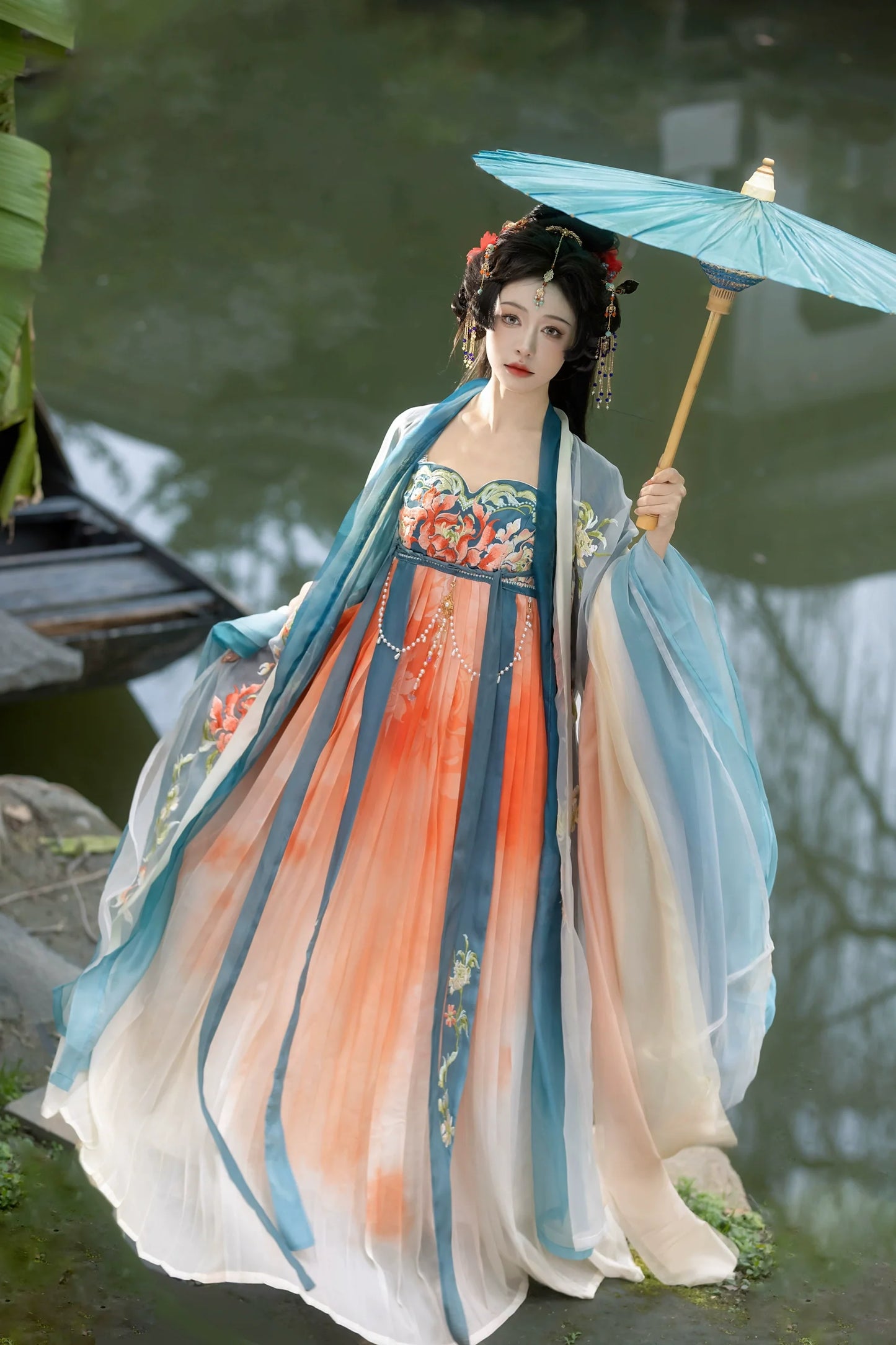 Jinhua 巳巳锦花 - Tang Dynasty Style Hanfu Dress Heziqun