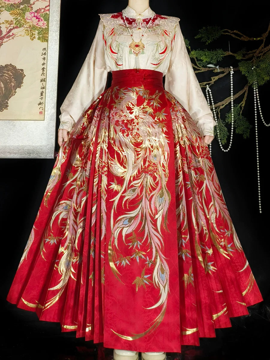 Xiangsi - New Chinese Style Ming Dynasty Hanfu Matching Set