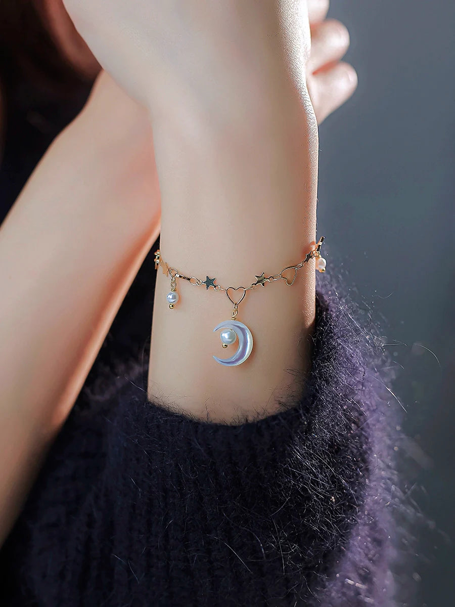 Crescent Moon Ancient Style Bracelet