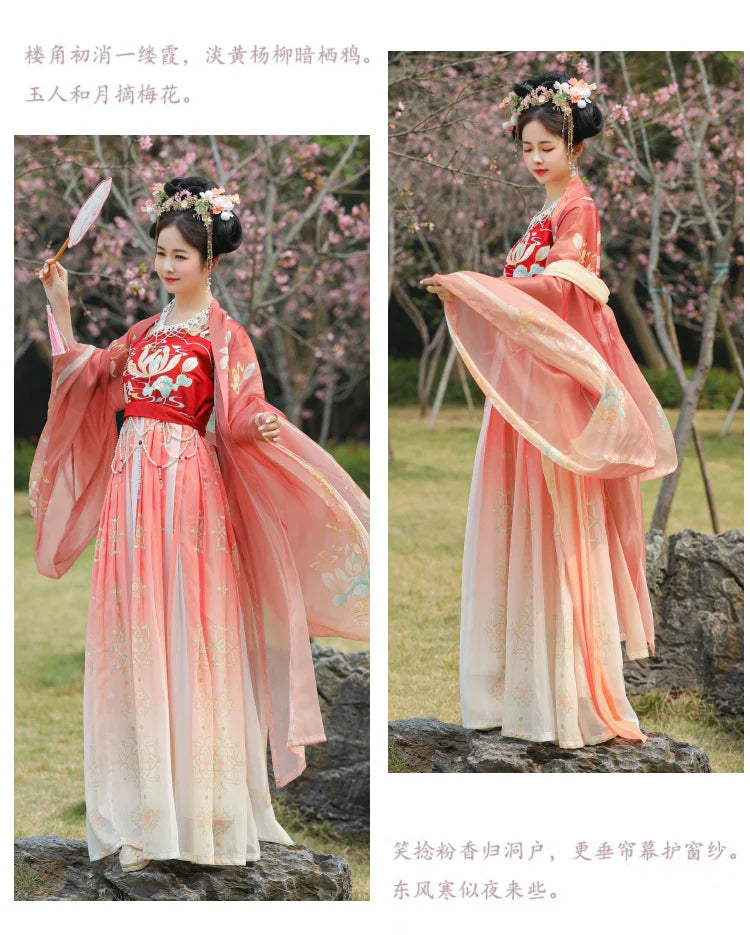 Garden Fairy - Tang Dynasty Hanfu Matching Set