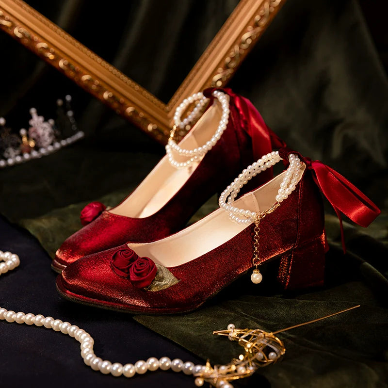Rose - Retro Chinese Style Heels