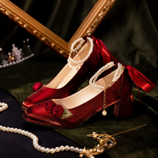 Rose - Retro Chinese Style Heels