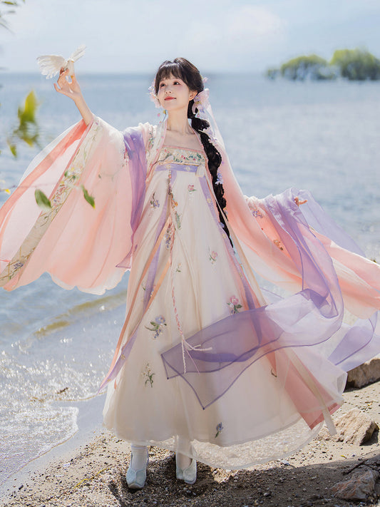 Chuntian Hua 春田花 - Fairy Spring and Summer Daily Tang Dynasty Style Qixiong Ruqun