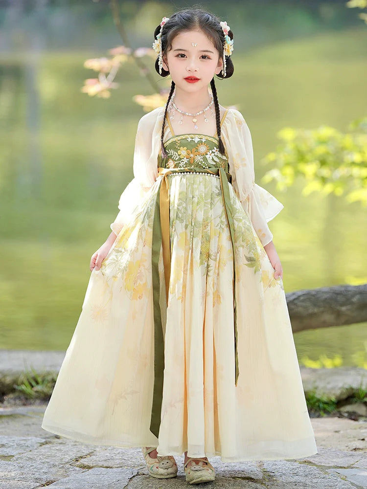 Wind Princess - Tang Dynasty Hanfu Dress for Girls