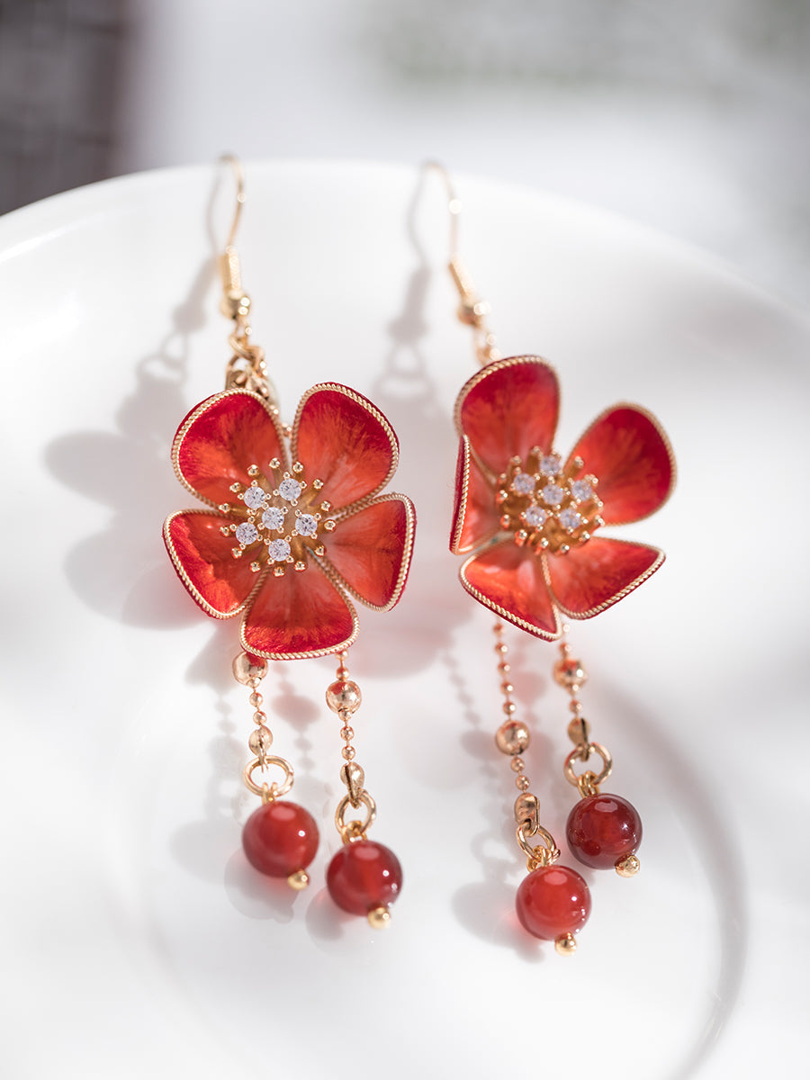 Plum Blossoms Chinese Style Earrings