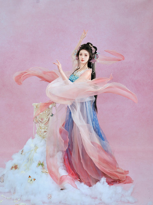 Mermaid Goddess - Tang Dynasty Style Hanfu Dress Heziqun
