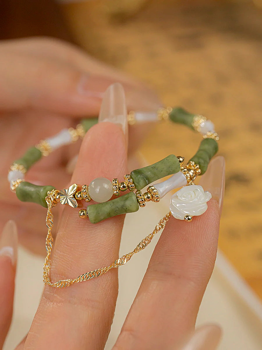 Bamboo Knots and Jade Bracelet