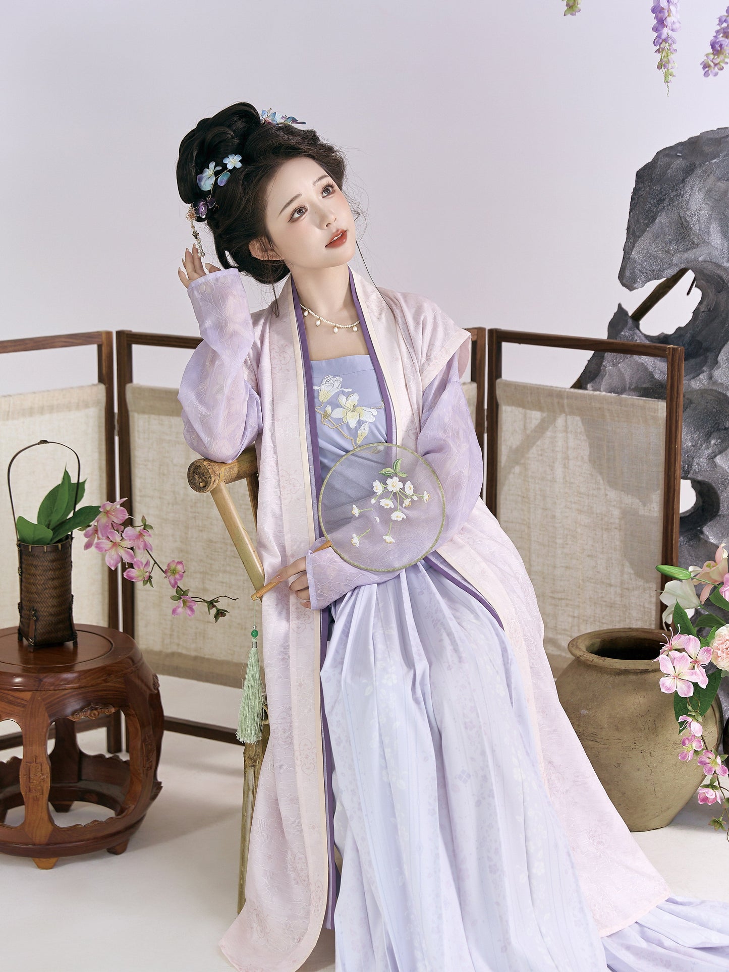 Lilac Rain 丁香雨 - Song Dynasty Style Qiyao Ruqun Hanfu (Preorder)